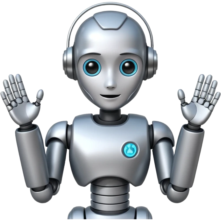 ai robot giving guide  emoji