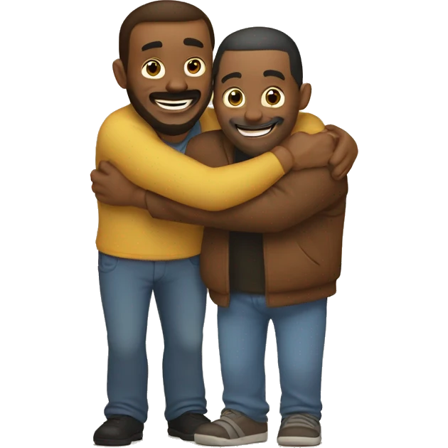 Dad and I hug and smile emoji