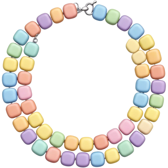 Pastel smarties Candy necklace emoji