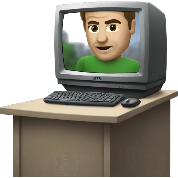 monitor with gta videogame playing emoji