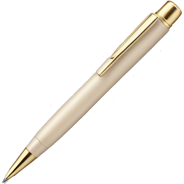Light light beige pen emoji