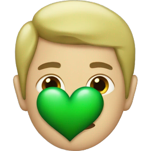 Dark green heart emoji