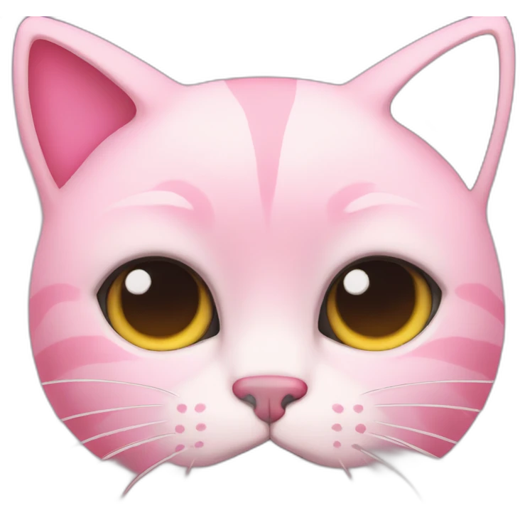 pink cat shushing shh emoji