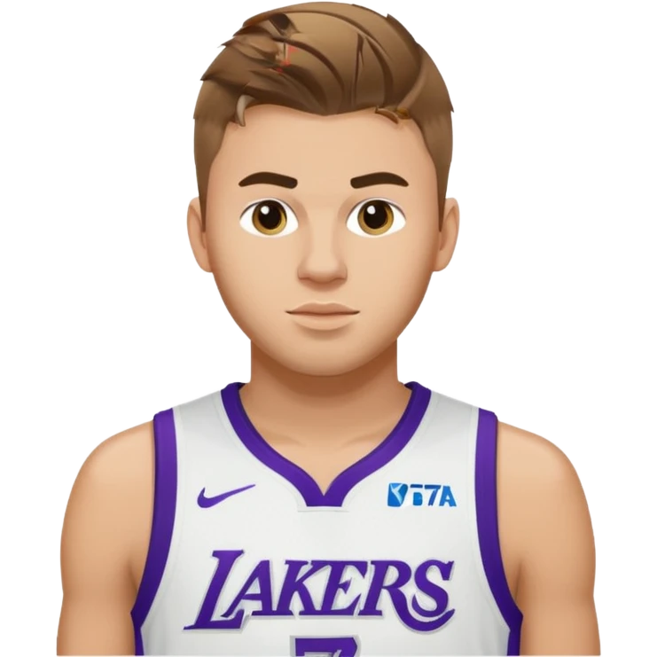 Luka Doncic LA Lakers shirt number 77 emoji