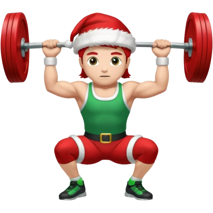 christmas weightlifting
 emoji