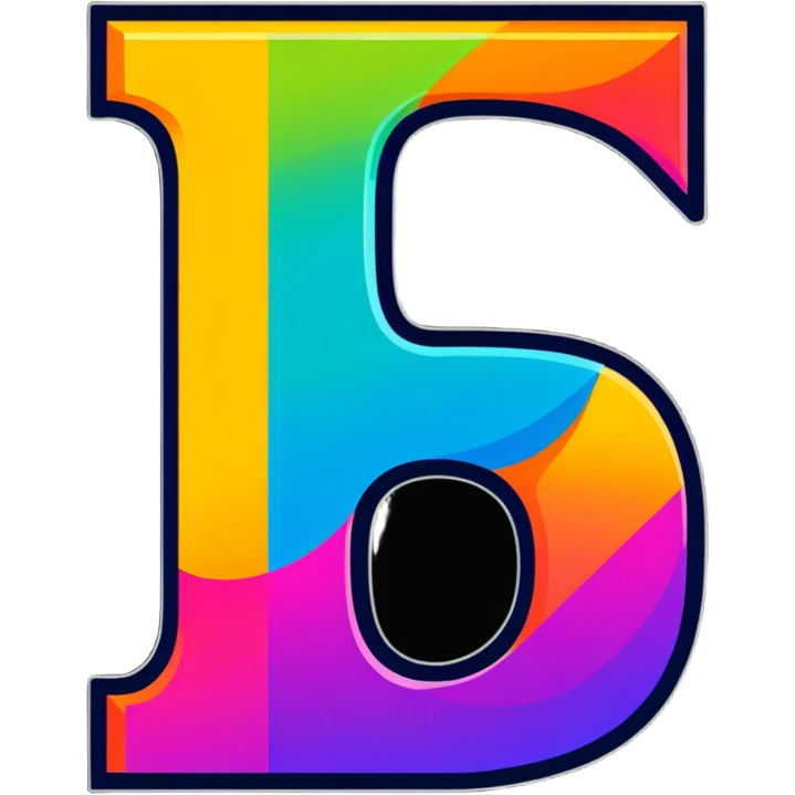 Colorful Gradient Alphabetical Letter “E” emoji