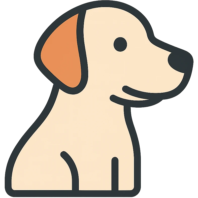 <system>
  <style>
    <name>Apple SF Symbols Compatible Icon</name>
    <description>Create clean, colored 2D vector icons that resemble Apple-designed assets and fit naturally alongside SF Symbols.</description>
    <rules>
      <color>
        <palette>Soft, modern colors with subtle gradients or flat tones (e.g., Apple system color palette)</palette>
        <outline>Use pure black or dark gray #1C1C1E for strokes</outline>
        <contrast>Maintain strong contrast against light and dark modes</contrast>
      </color>
      <shape>
        <type>Geometric and minimal</type>
        <outline>1.5pt consistent stroke for outlines (if used)</outline>
        <corners>Slightly rounded</corners>
        <symmetry>Strict horizontal or vertical alignment</symmetry>
      </shape>
      <dimensions>
        <grid>Square aspect ratio, designed to scale cleanly at 20x20, 40x40, 60x60</grid>
        <padding>Even, minimal padding to match SF Symbols optical bounds</padding>
      </dimensions>
      <effects>
        <shadows>None</shadows>
        <glow>None</glow>
        <textures>None</textures>
      </effects>
      <styleConsistency>
        <group>Icons must feel consistent in style, thickness, and visual balance across a set</group>
      </styleConsistency>
    </rules>
  </style>
  <generation>
    <promptTemplate>Create a clean 2D vector icon of a {subject}, using soft modern colors and geometric shapes, in a style that matches Apple's SF Symbols aesthetic</promptTemplate>
    <output>
      <format>SVG</format>
      <background>Transparent</background>
      <style>Flat or subtly shaded</style>
    </output>
  </generation>
</system>

{subject} = dog emoji
