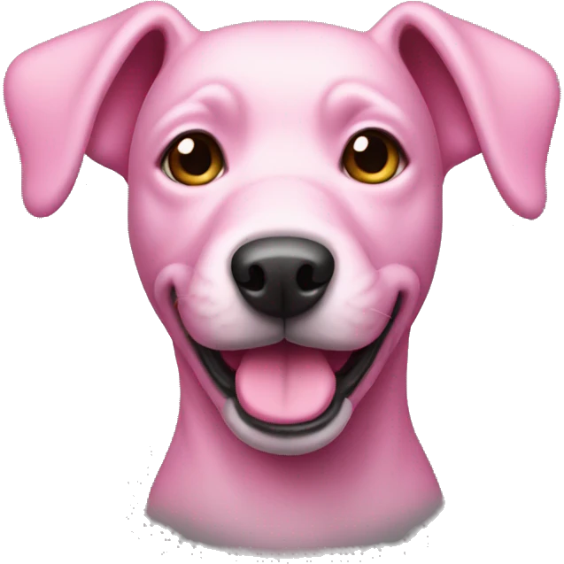 pink dog  emoji