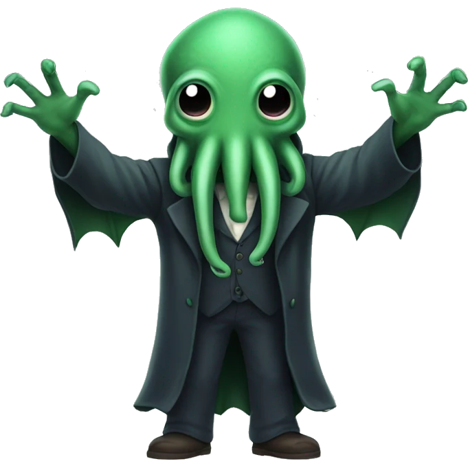 Cthulhu posing T-pose emoji