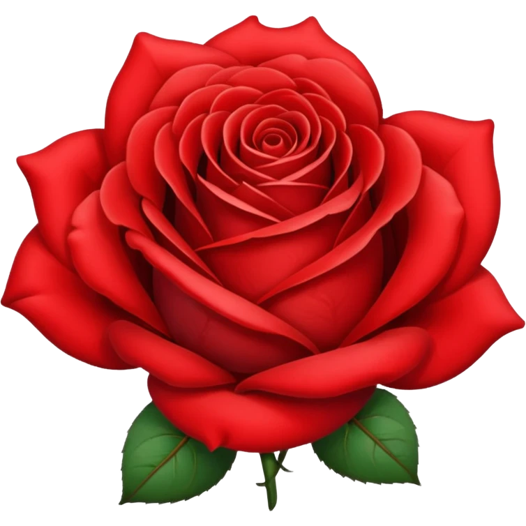 una rosa con forma de corazon emoji