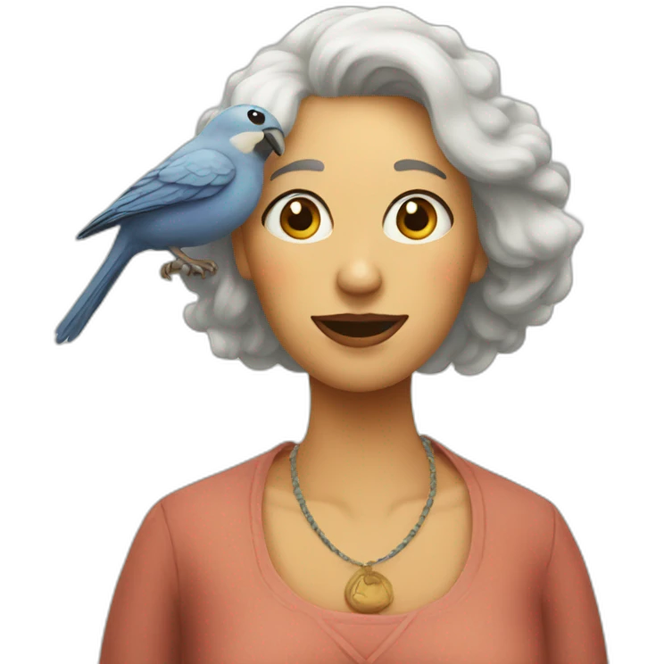 Bird lady emoji