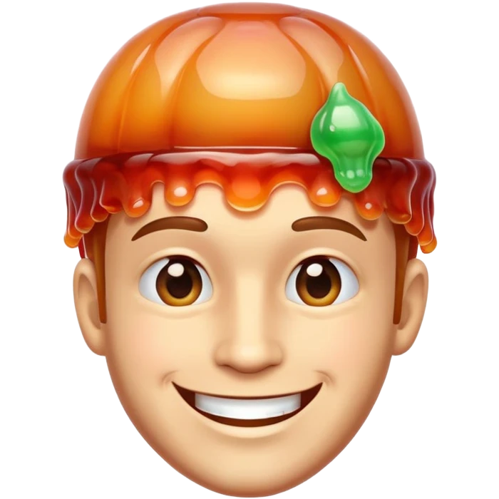 make a man with jelly on head  emoji