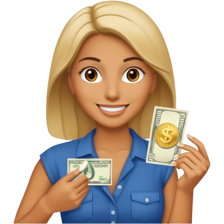 Woman On A dolar emoji
