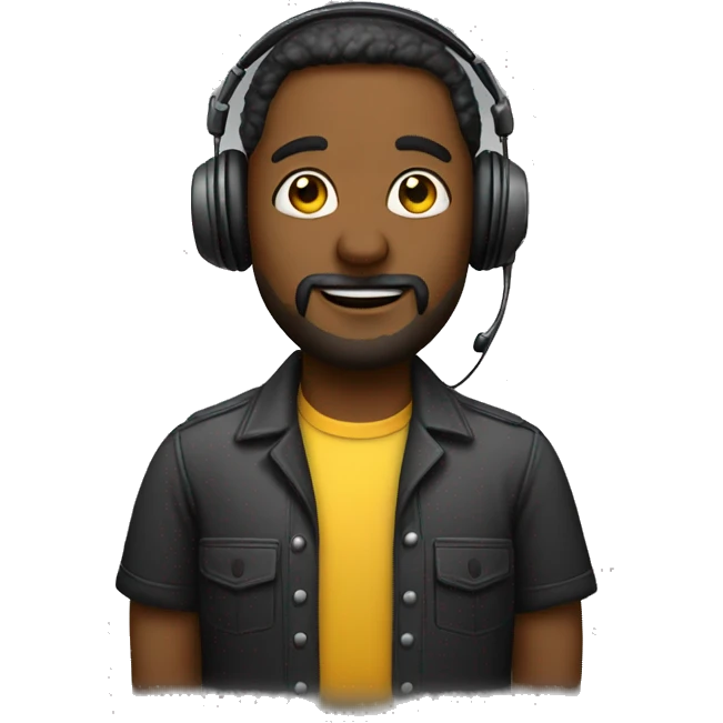 Stage manager with a headset  emoji