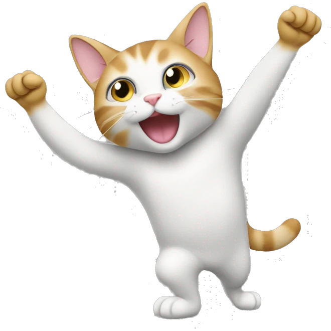 cat that’s dabbing ￼ emoji