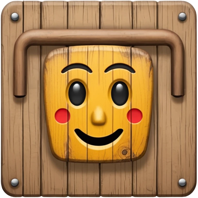 Wooden toilet sign  emoji