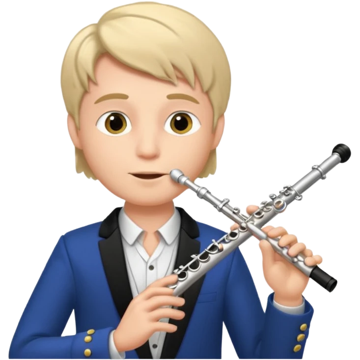 male flute player emoji