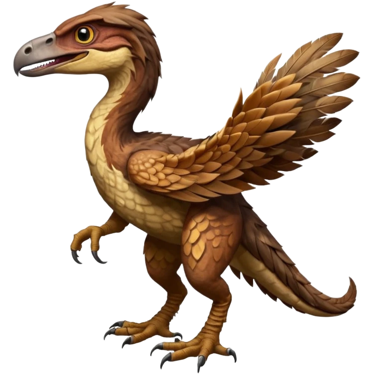 Utahraptor with a lot of feathers  emoji