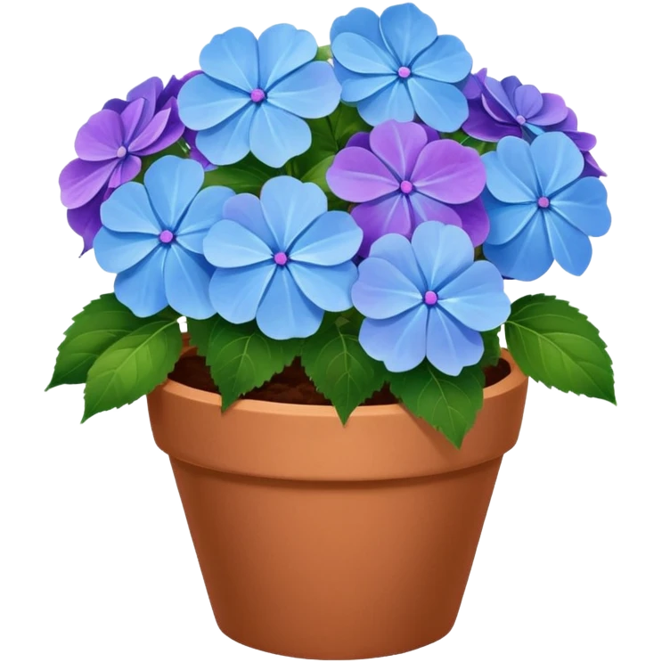 hydrangeas flower pot emoji