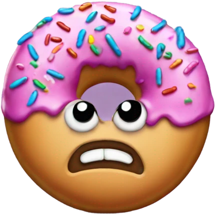 Angry donut emoji