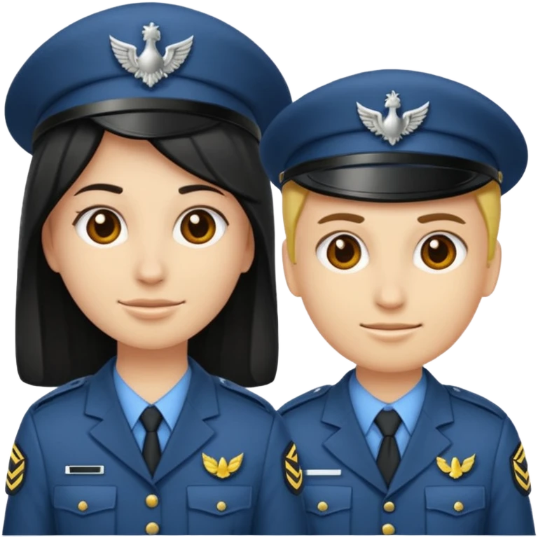 one emoji wearing ACU and second emoji AGSU emoji