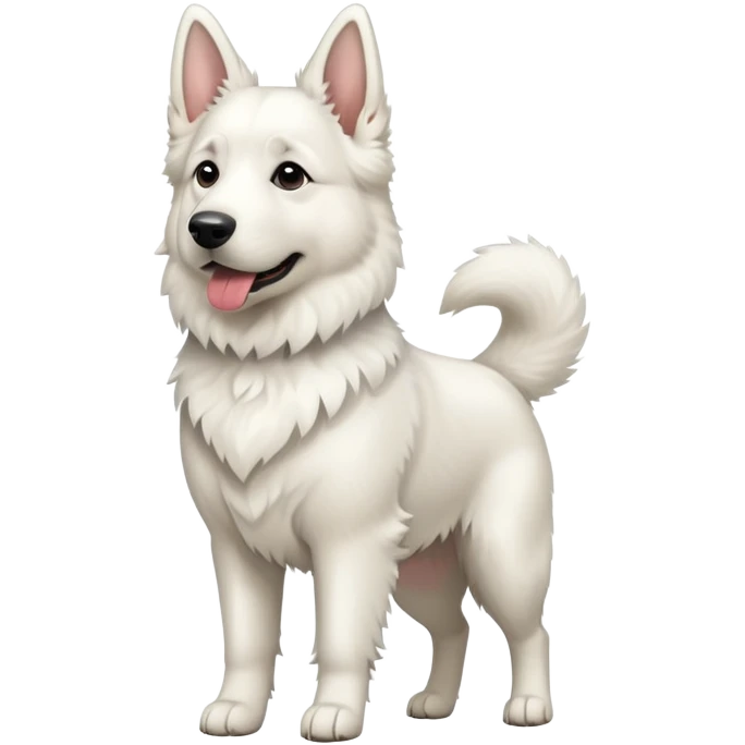 white Swiss Shepherd dog emoji