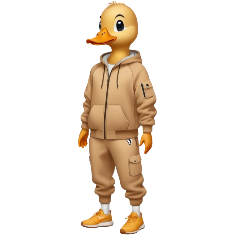 Duck wearing Nike tech fleece and joggers emoji