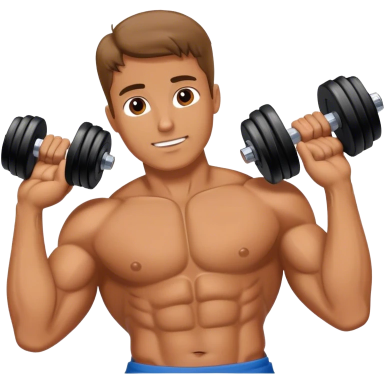 guy lying dumbbell pec emoji