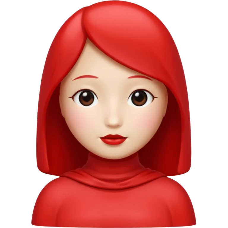 Fresita rosita sin cara pero cute y linda emoji