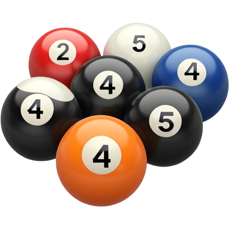 4 and 5 pool ball emoji