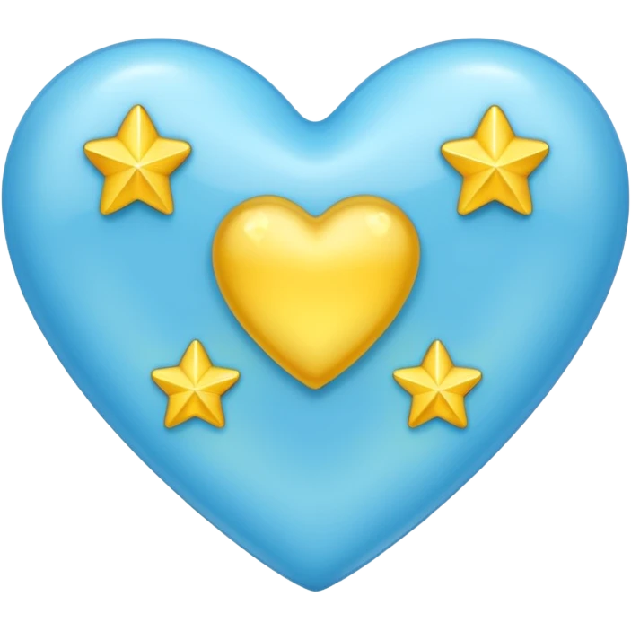 lightblue heart whit 3 stars emoji