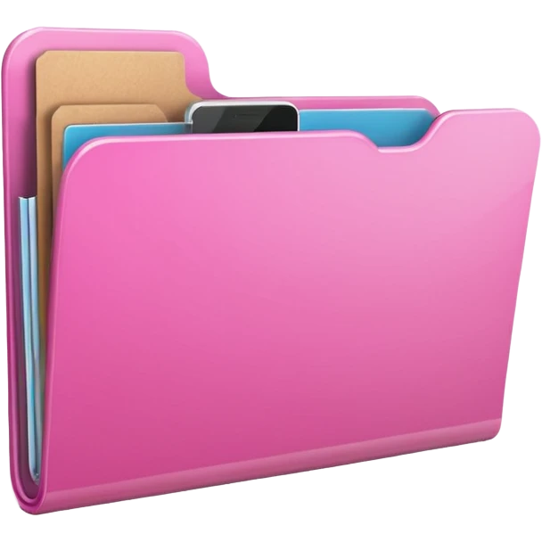 simple pink folder emoji
