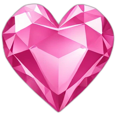 Pink diamond heart emoji
