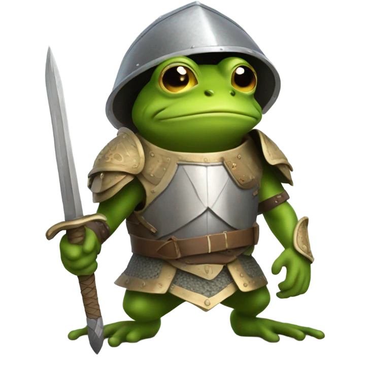 Frog going to war emoji