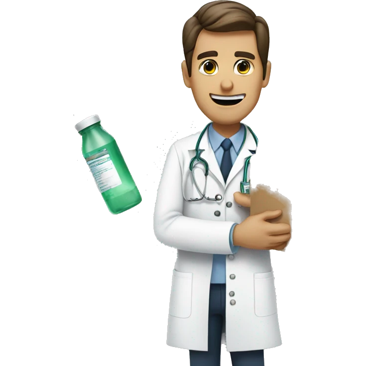 a doctor ripping open packag emoji