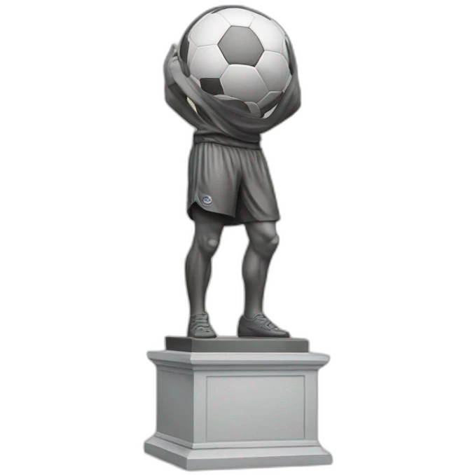Estatua de uma mono bola grande e peluda emoji