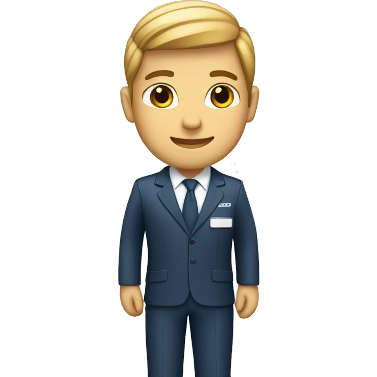 Flight attendant male emoji