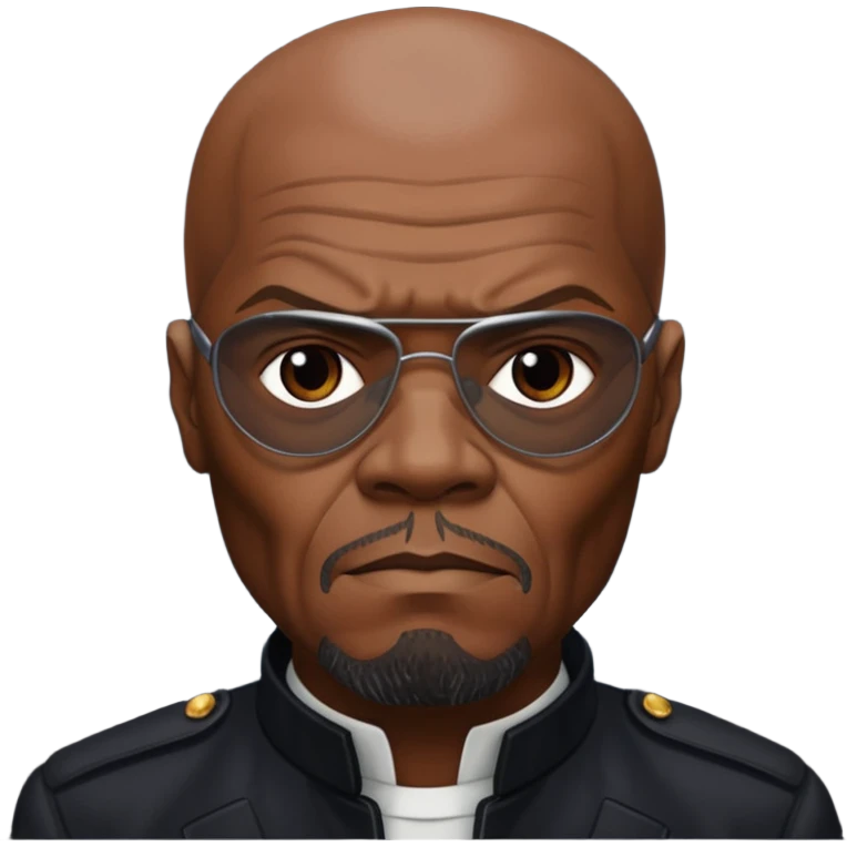 Nick Fury Samuel L. Jackson face only  emoji