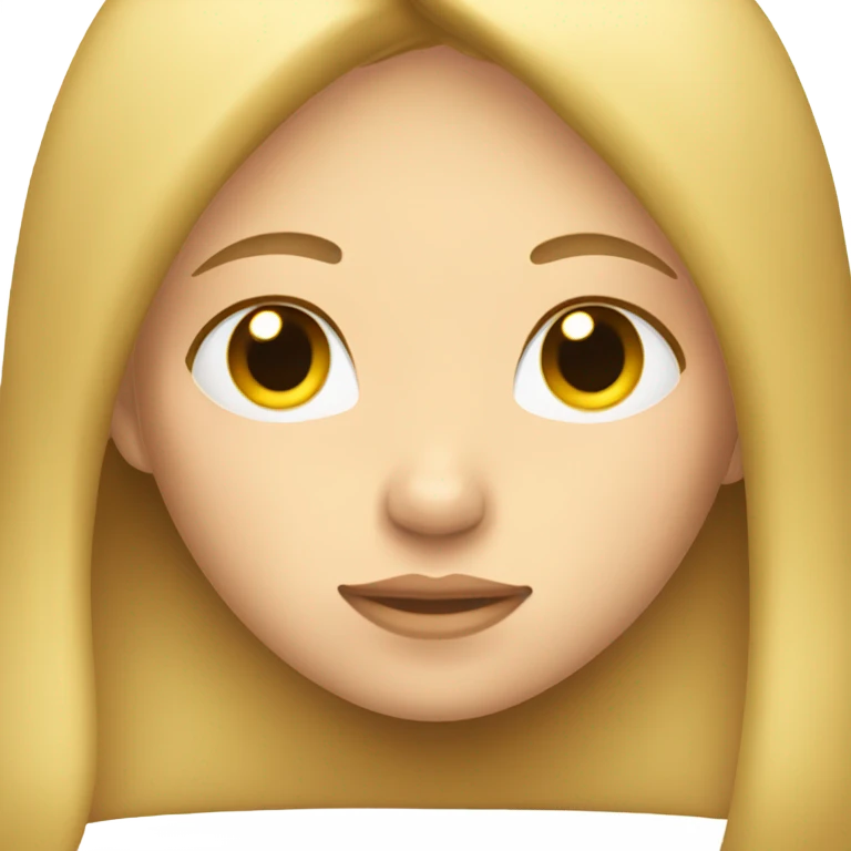 Long straight blonde hair girl eyes closed sleeping emoji