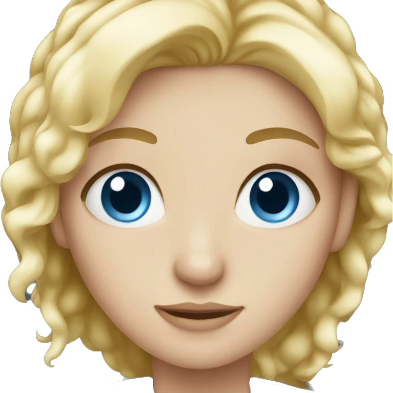 pretty blonde with blue eyes emoji