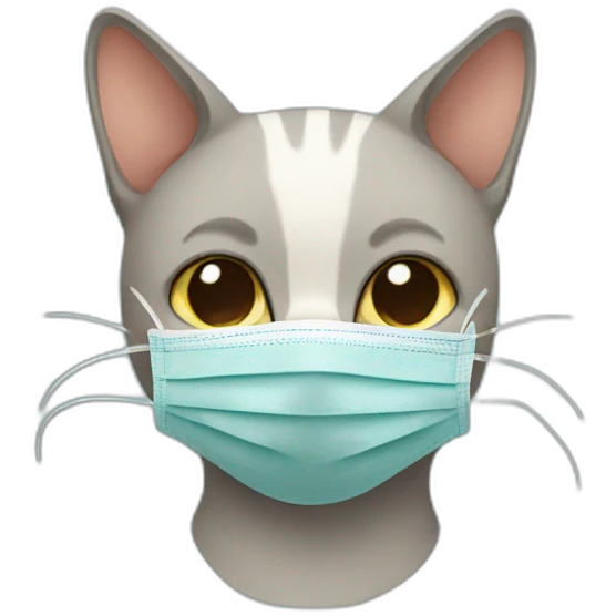 cat with face mask emoji