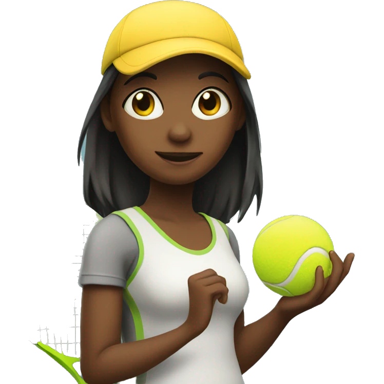 girl with tennis ball emoji