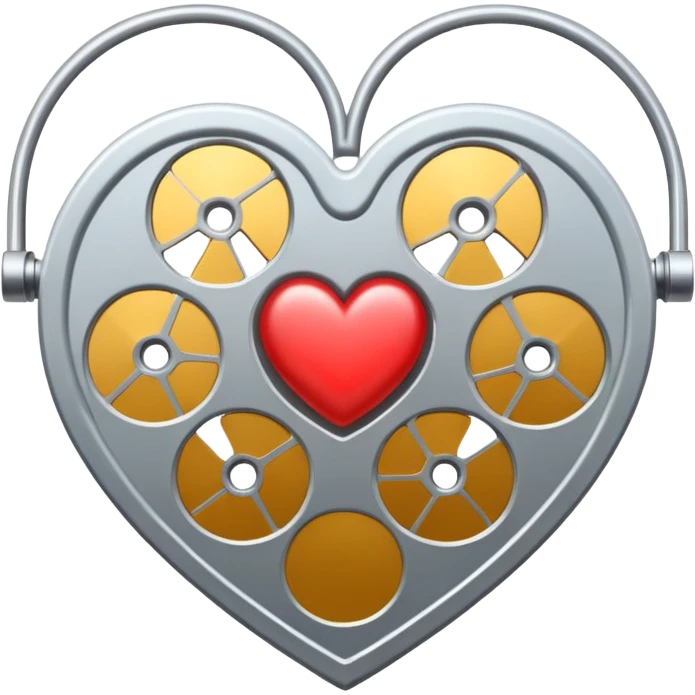 film reel themed heart emoji