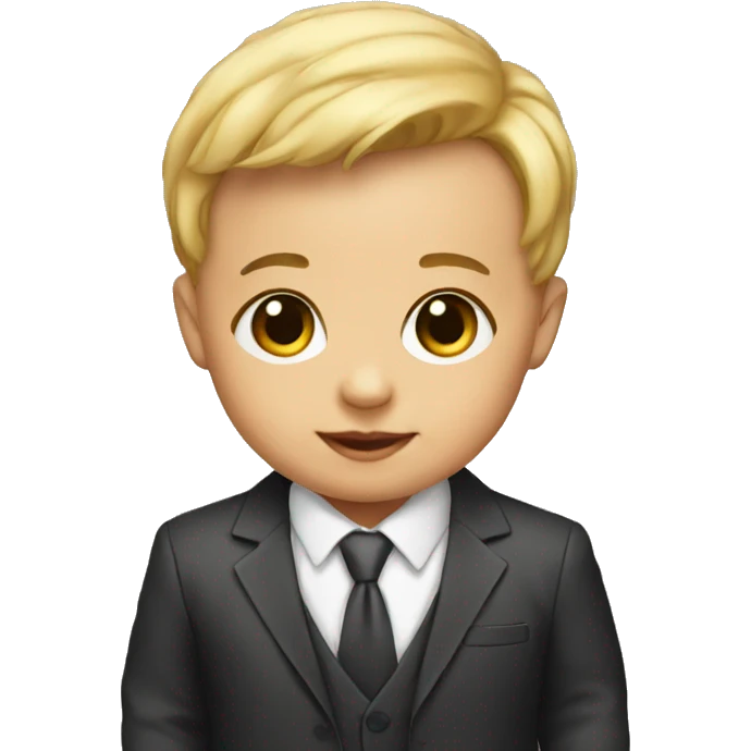 Baby in a suit emoji