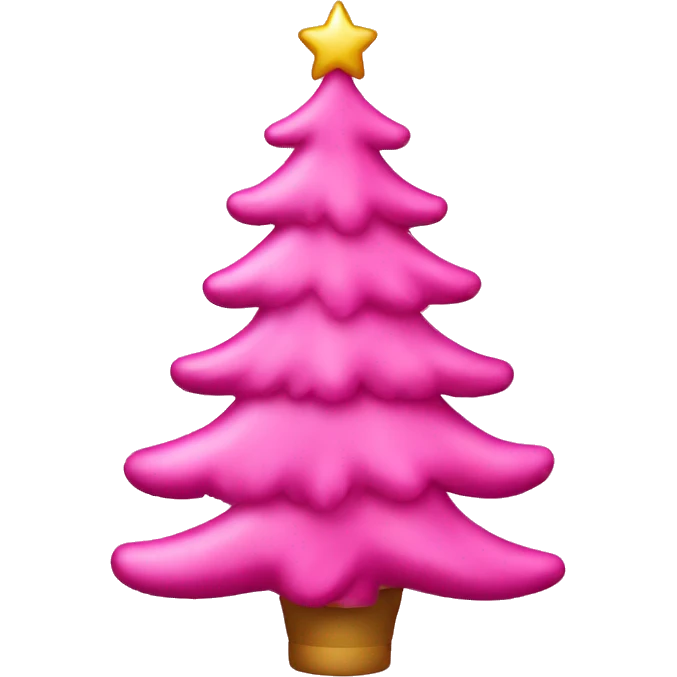 pink christmas tree with decoration  emoji
