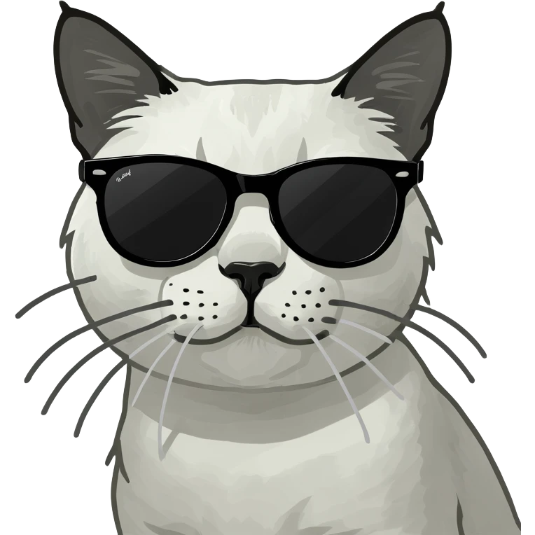 Cat with sunglasses emoji