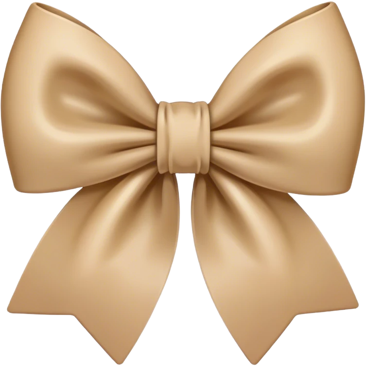Beige bow emoji