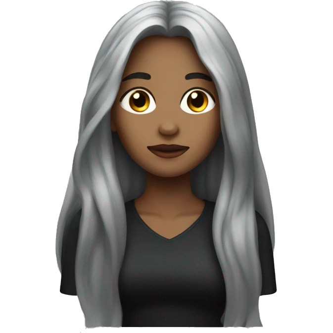 dark beauty with long hair emoji