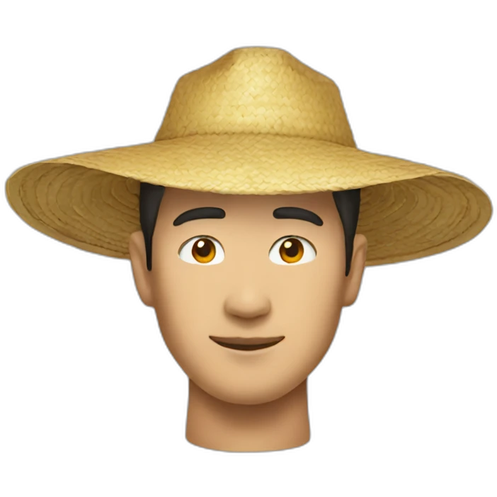 chinese-man-straw-hat emoji