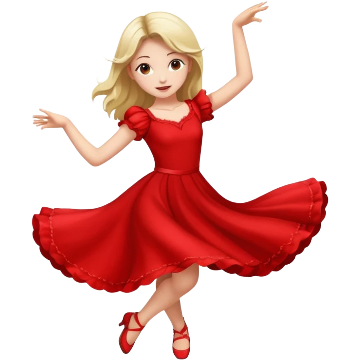 girl in red, dancing



















 emoji
